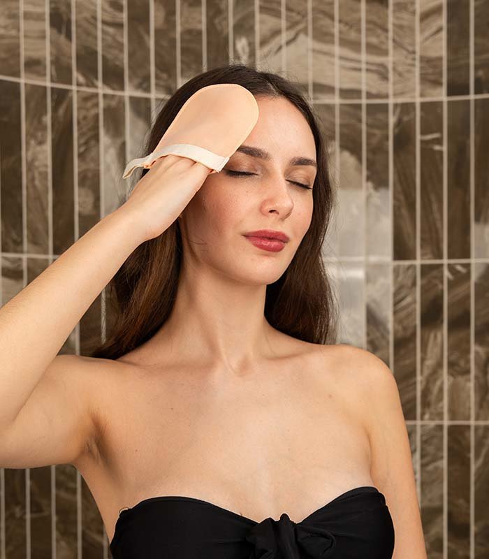 Manopla Facial de Seda Vegetal - Exfoliante Vegano Suave