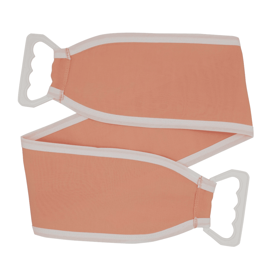 Sangle exfoliante dos en soie vegetale - rose saumon
